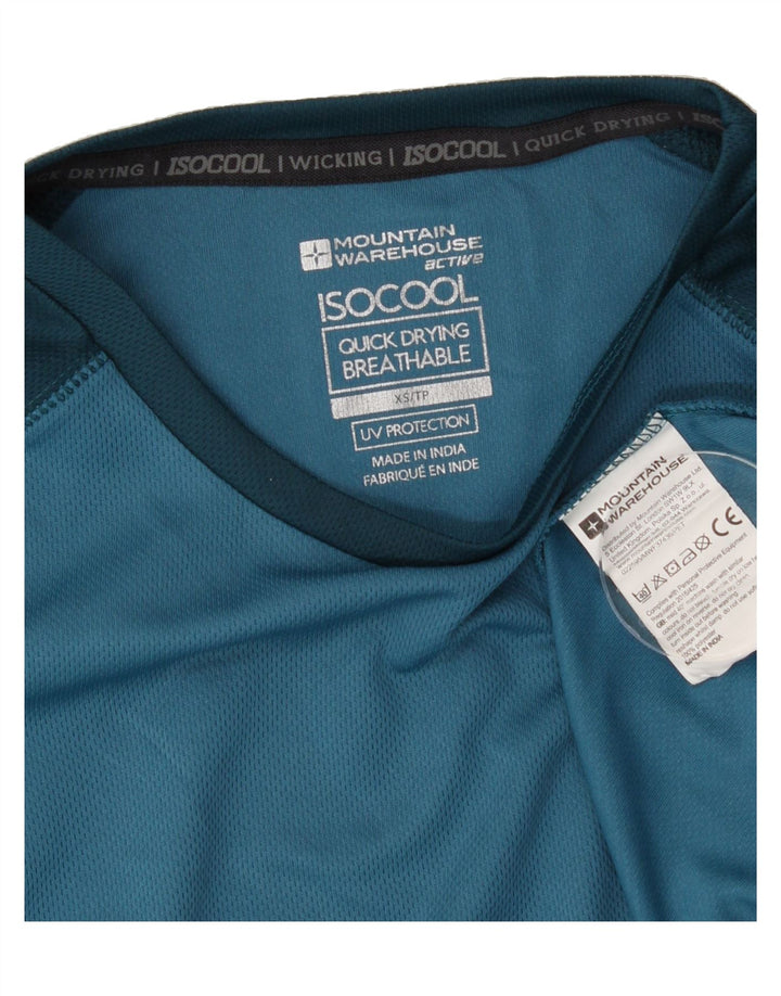 MOUNTAIN WAREHOUSE Mens IsoCool Top Long Sleeve XS Blue Colourblock Vintage Mountain Warehouse and Second-Hand Mountain Warehouse from Messina Hembry 