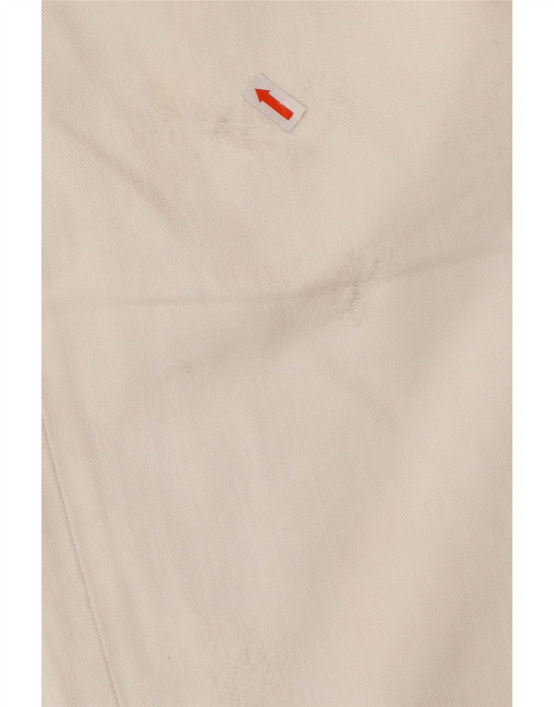 ZU ELEMENTS Womens Distressed Straight Jeans W32 L34 White Cotton