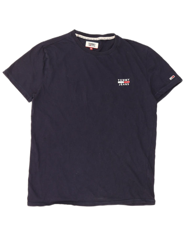 TOMMY HILFIGER Mens T-Shirt Top Medium Navy Blue Cotton