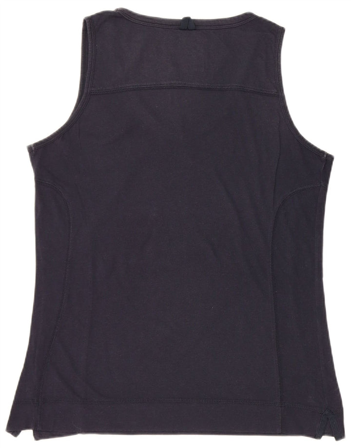 CHAMPION Womens Vest Top UK 14 Large Navy Blue