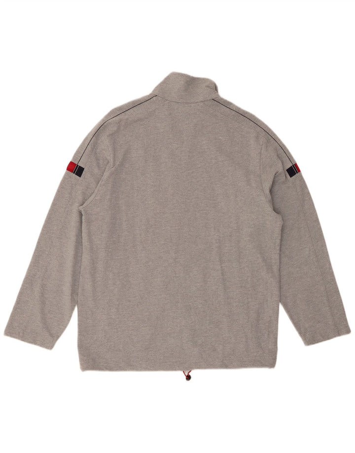 LOTTO Mens Tracksuit Top Jacket Large Grey Cotton