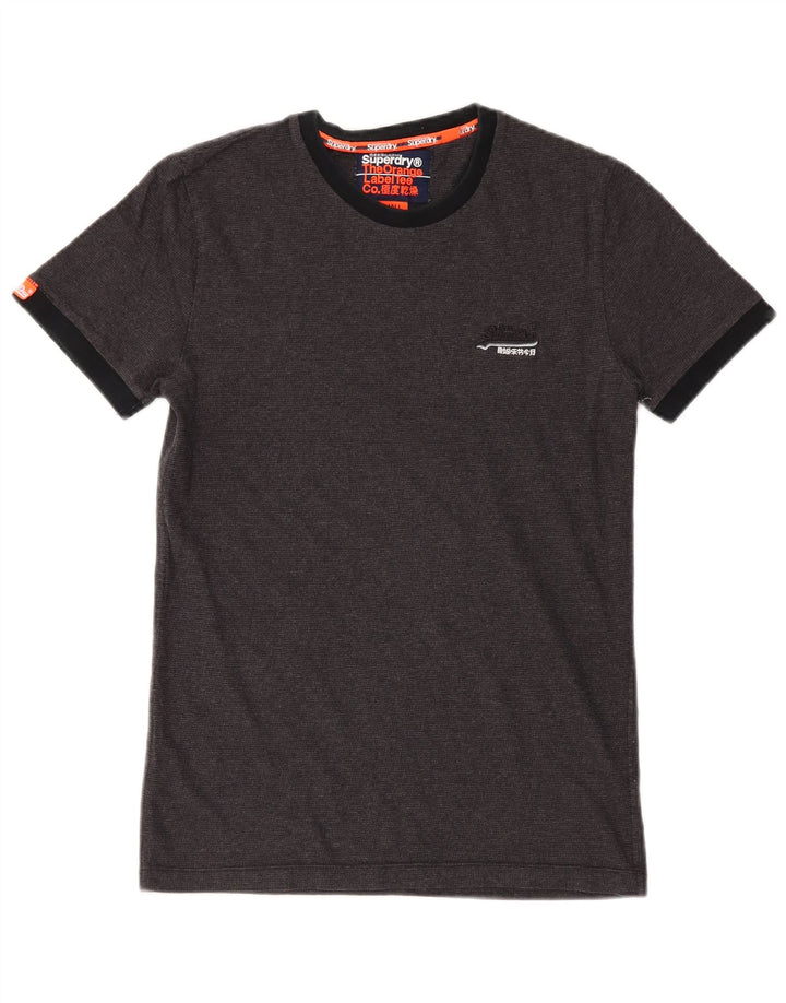 Superdry Mens T-Shirt Top Small Grey Cotton
