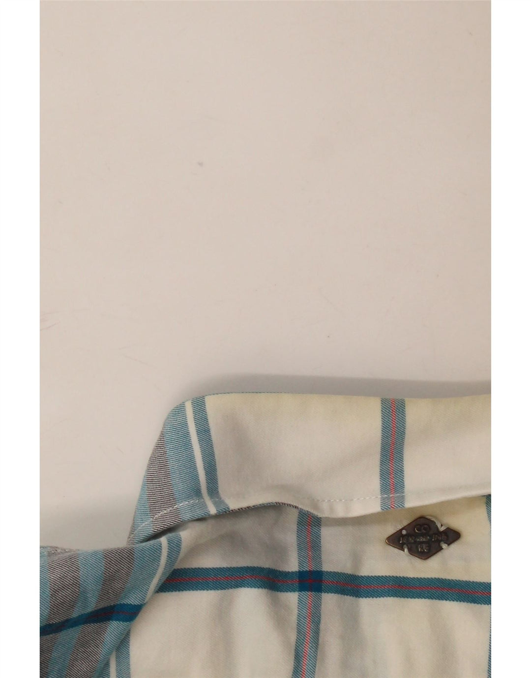 Jack & Jones Mens Shirt Large Blue Check Cotton