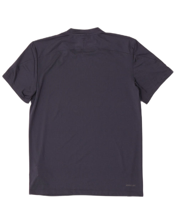 Adidas Mens Aeroready T-Shirt Top Medium Navy Blue Polyester