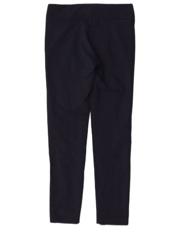 Zara Womens Slim Casual Trousers XS W24 L27 Navy Blue