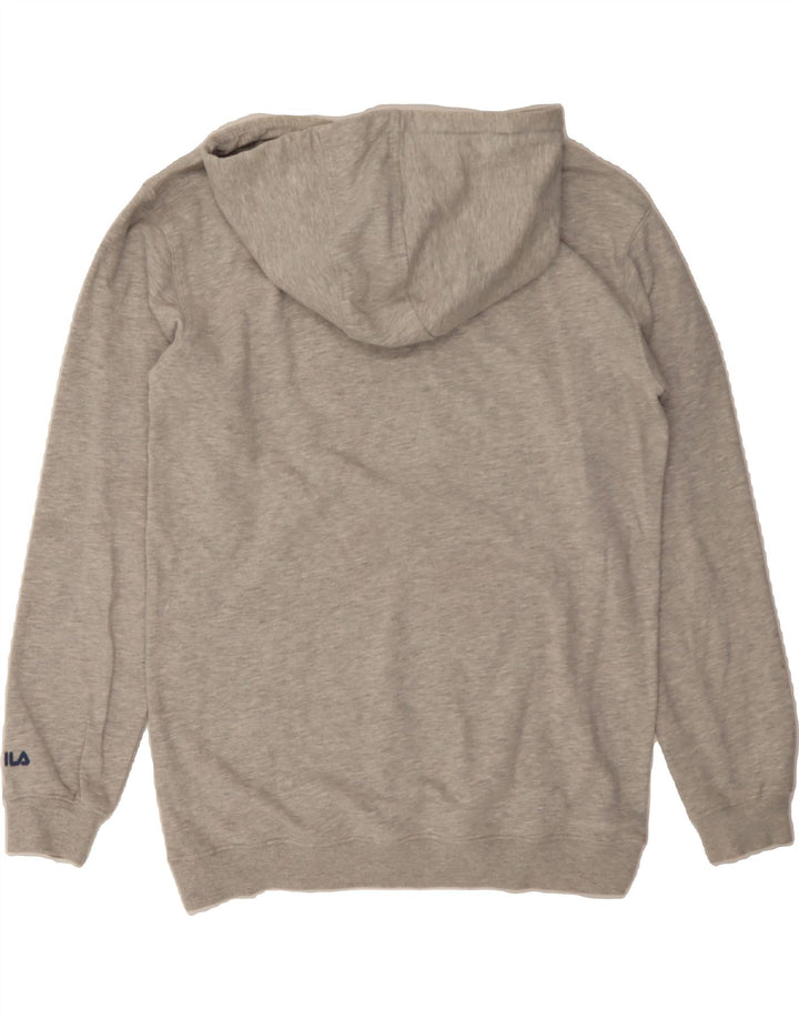 FILA Mens Graphic Hoodie Jumper  Medium Grey Cotton Vintage Fila and Second-Hand Fila from Messina Hembry 
