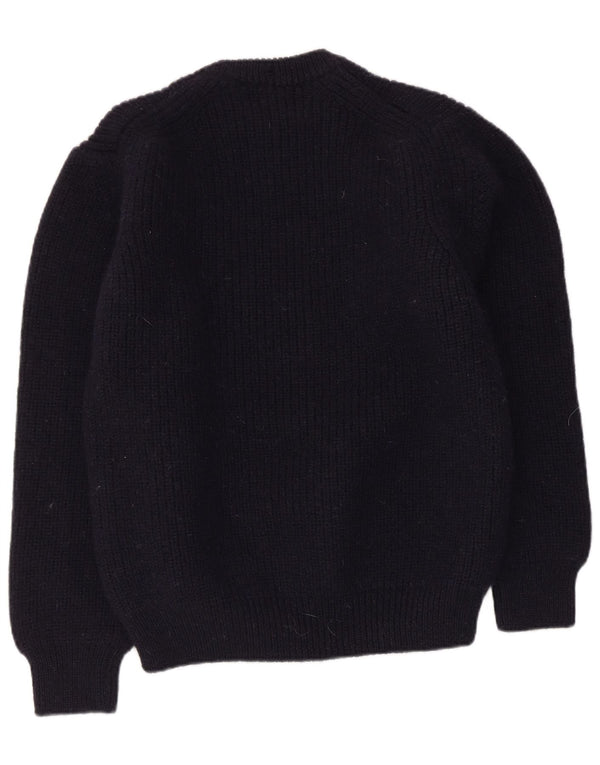 Barbour Mens Crew Neck Jumper Sweater Large Navy Blue New Wool