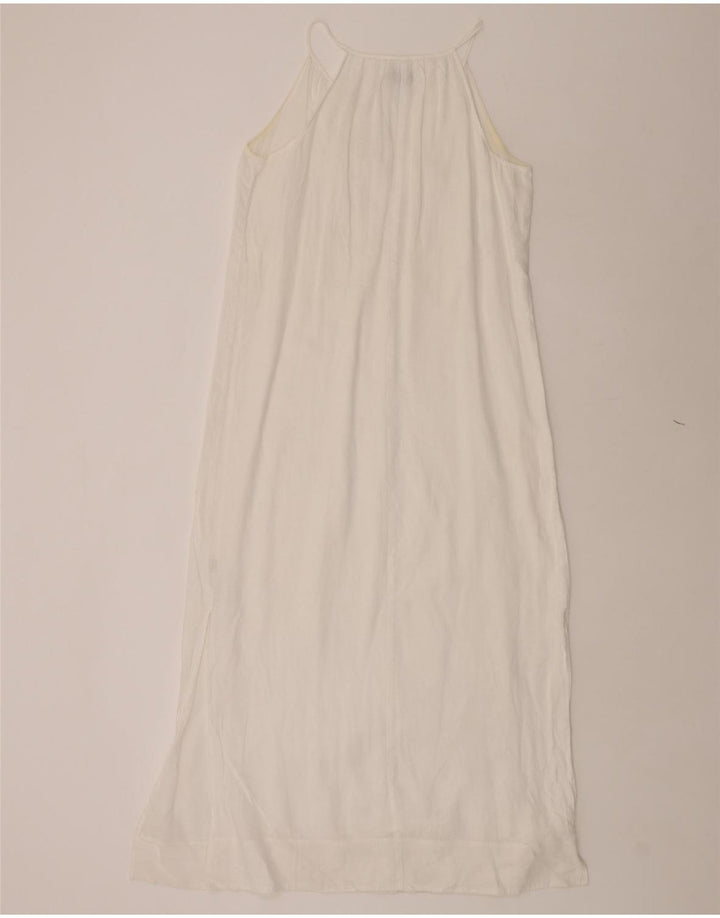 J. CREW Womens Sleeveless Maxi Dress UK 10 Small White Linen