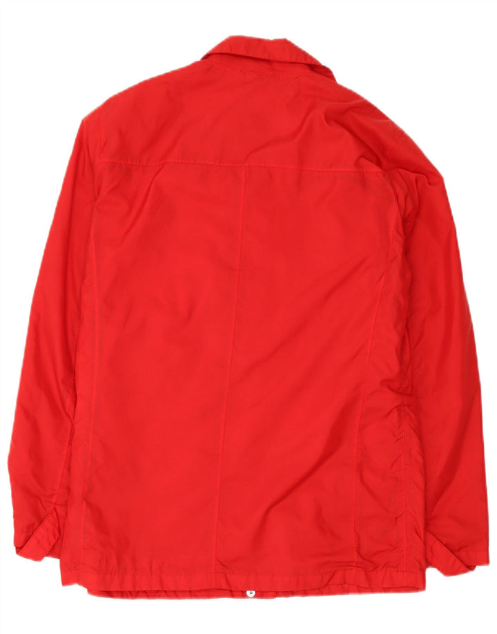 Armani Jeans Womens Windbreaker Jacket UK 12 Medium Red Polyamide