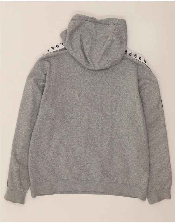 NIKE Mens Graphic Hoodie Jumper Medium Grey Colourblock Cotton