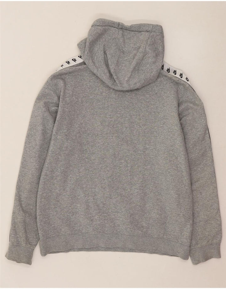 NIKE Mens Graphic Hoodie Jumper Medium Grey Colourblock Cotton