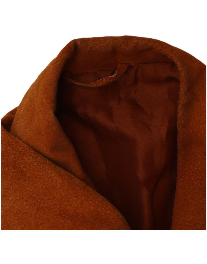 VINTAGE Womens Suede Jacket UK 14 Medium Brown Leather