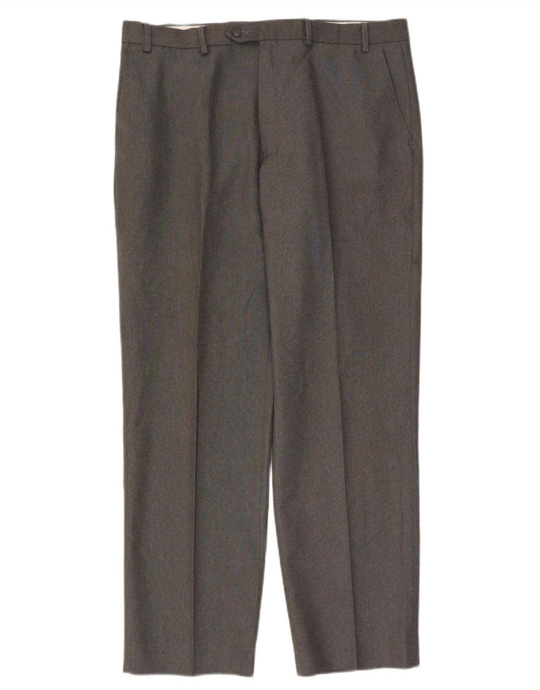 Marks & Spencer Mens Straight Suit Trousers W38 L33 Grey Polyester