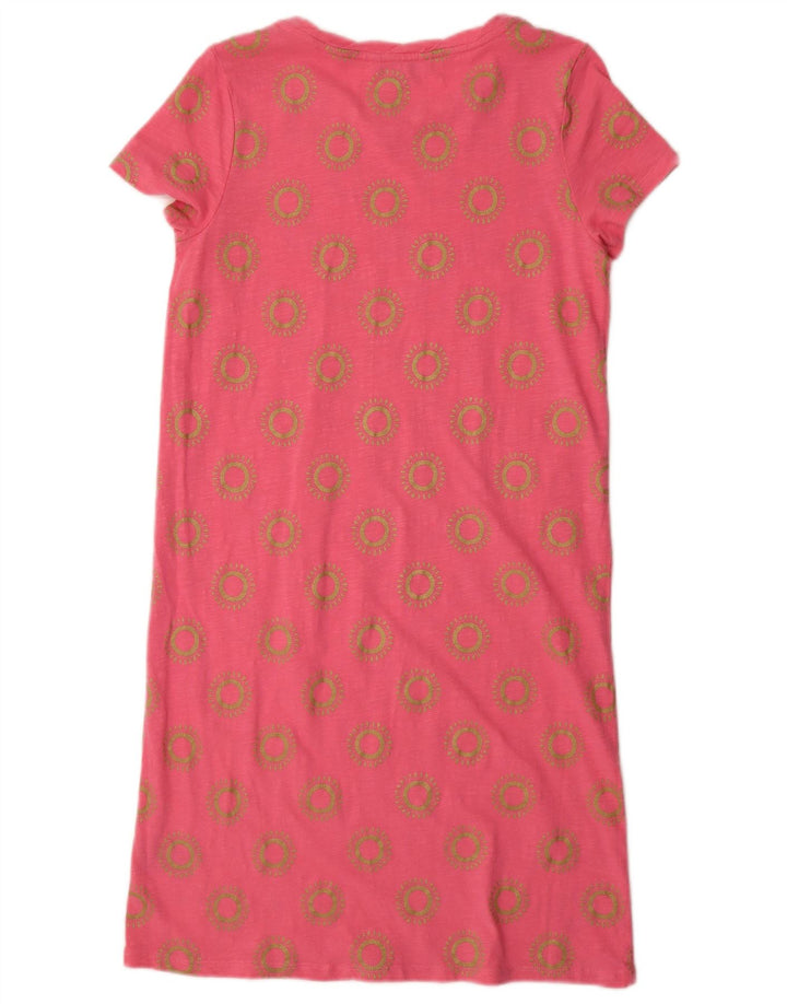 BODEN Womens T-Shirt Dress UK 10 Small Pink Floral Cotton