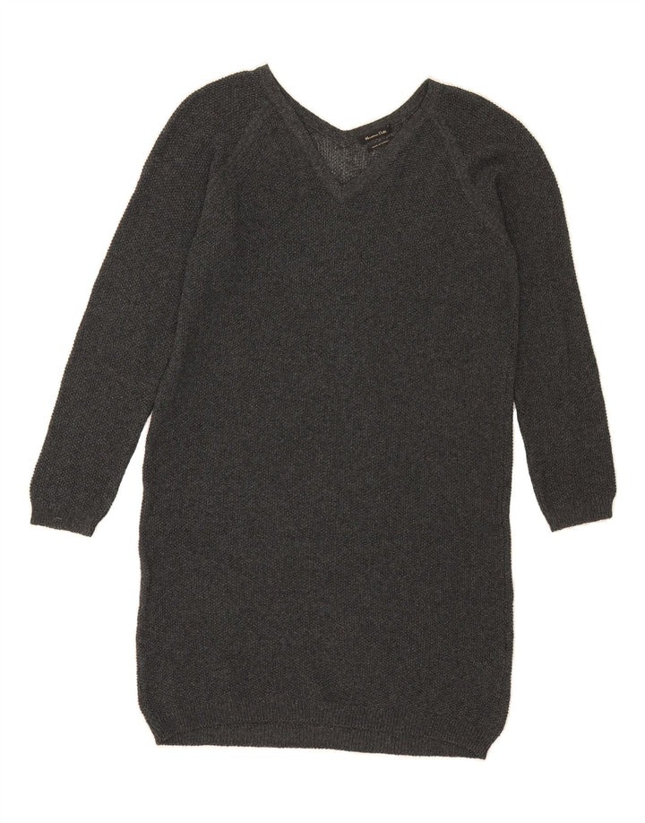 MASSIMO DUTTI Womens Long Sleeve Jumper Dress UK 14 Medium Grey Vintage Massimo Dutti and Second-Hand Massimo Dutti from Messina Hembry 