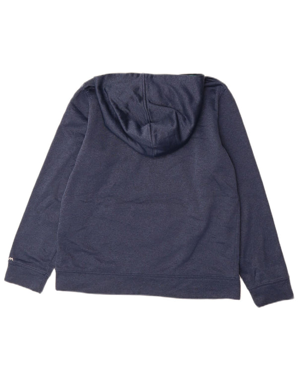 UNDER ARMOUR Girls loose Hoodie Jumper 11-12 Years Large  Navy Blue