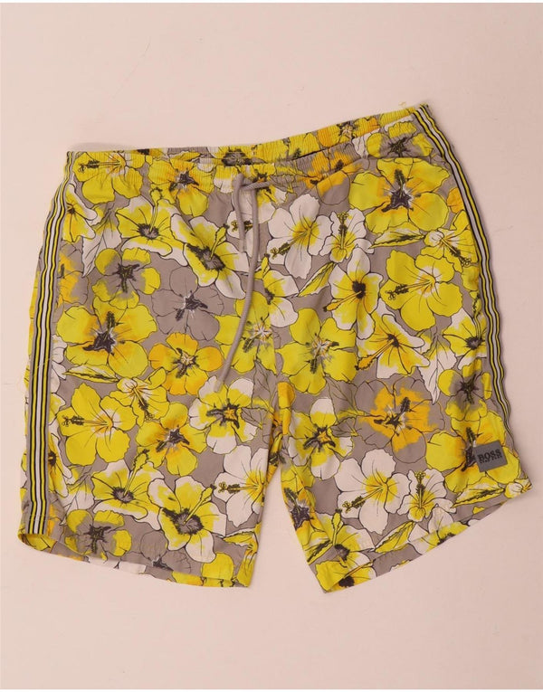 Hugo Boss Mens Swimming Shorts Medium Multicoloured Floral