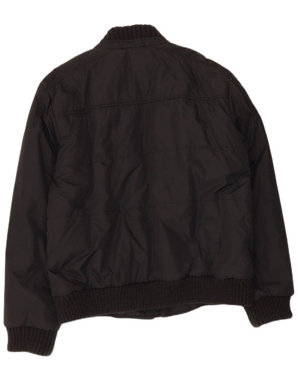 Tommy Hilfiger Mens Bomber Jacket UK 44 2XL Black Nylon