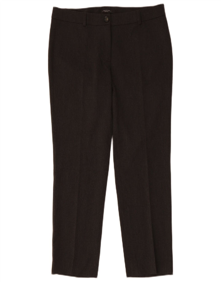MAX MARA Womens Weekend Straight Suit Trousers UK 12 Medium W32 L28 Grey