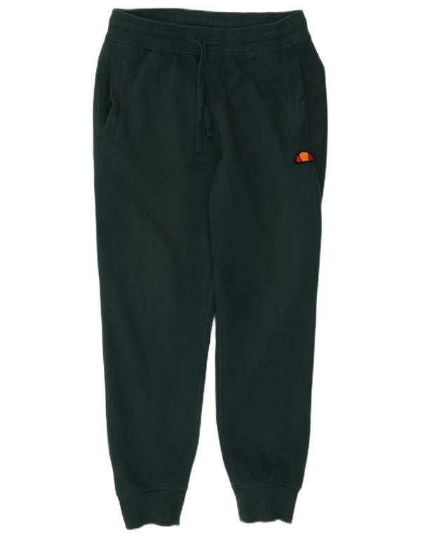 Ellesse Womens Tracksuit Trousers Joggers UK 12 Medium  Green Cotton