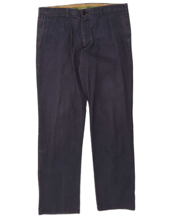 Gap Mens Straight Chino Trousers W36 L32 Navy Blue Cotton