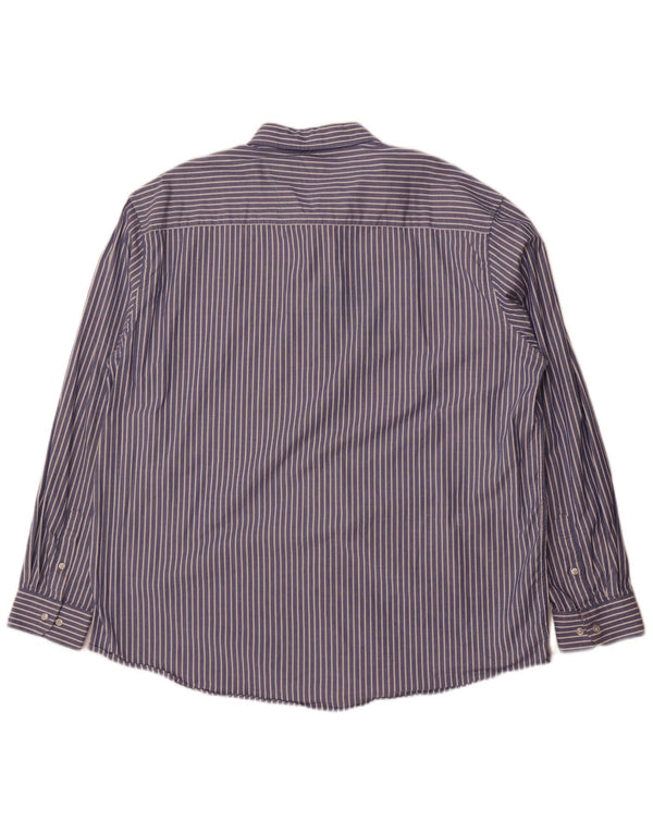 Paul Costelloe Mens Regular Fit Shirt 3XL Blue Pinstripe Cotton