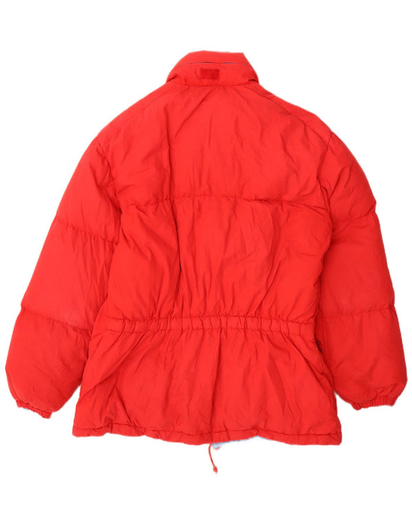 MC Ross Mens Hooded Padded Jacket UK 36 Small Red Cotton