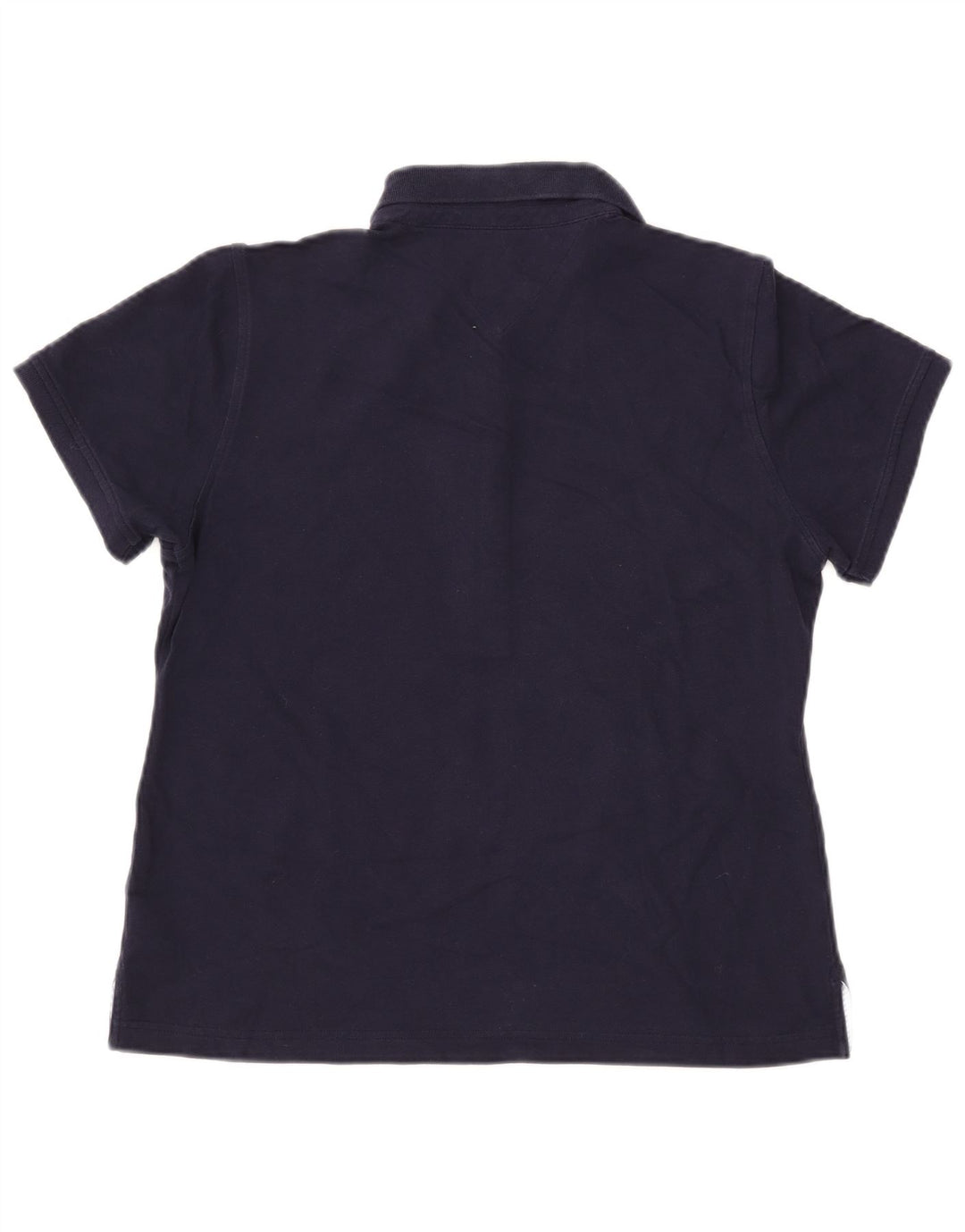 TOMMY HILFIGER Womens Slim Fit Polo Shirt UK 18 XL Navy Blue Cotton