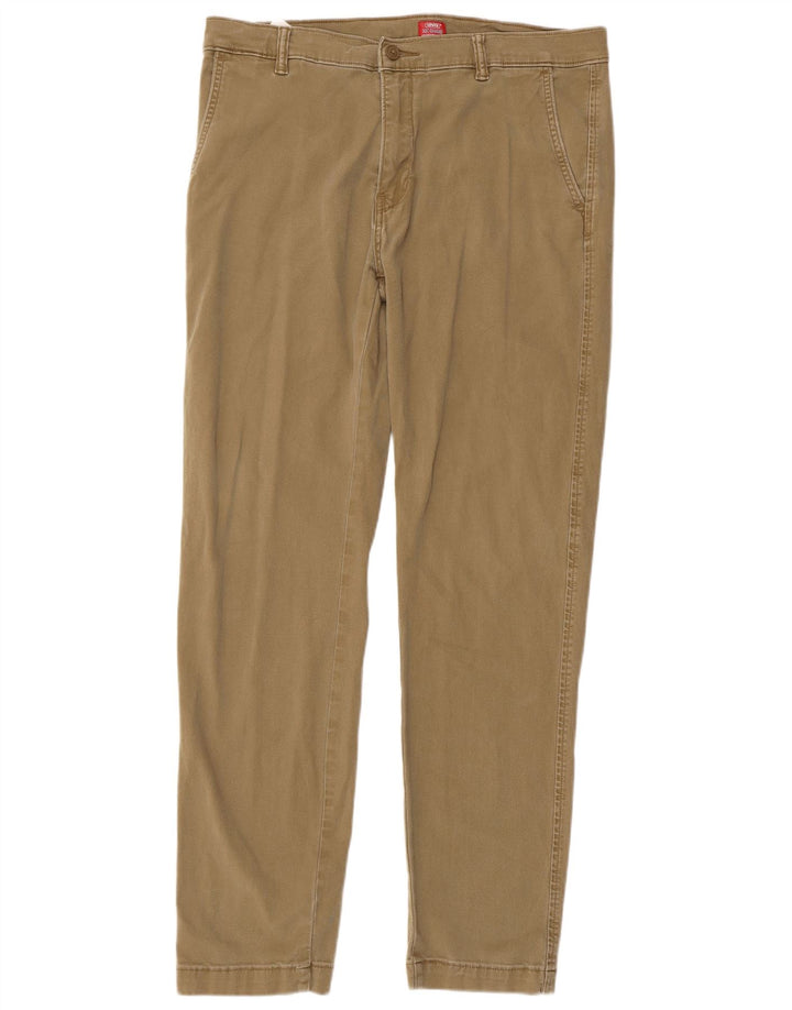 LEVI'S Mens Standard Tapered Chino Trousers W34 L31 Beige Cotton
