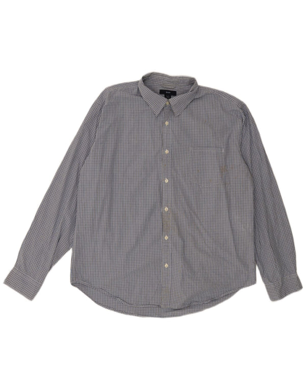 Gap Mens Shirt XL Blue Check Cotton