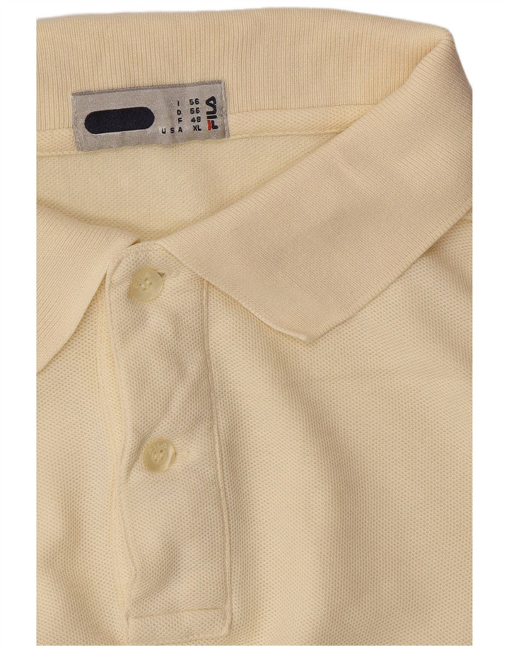 FILA Mens Polo Shirt IT 56 2XL Yellow
