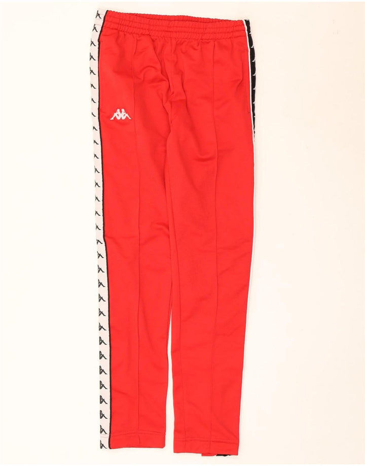 Kappa Mens Graphic Tracksuit Trousers Small  Red Colourblock Polyester
