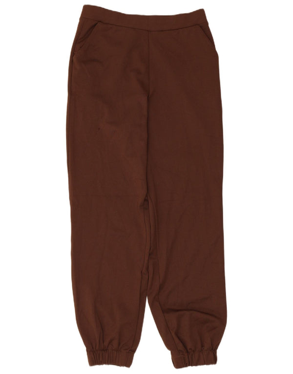 Zara Womens Tracksuit Trousers Joggers UK 14 Medium  Brown Polyester