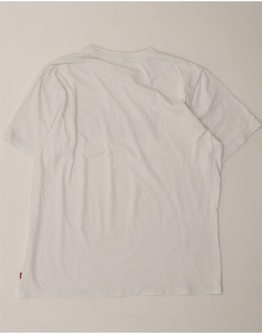 LEVI'S Mens Relaxed Relaxed Fit Graphic T-Shirt Top Medium White Vintage Levi's and Second-Hand Levi's from Messina Hembry 