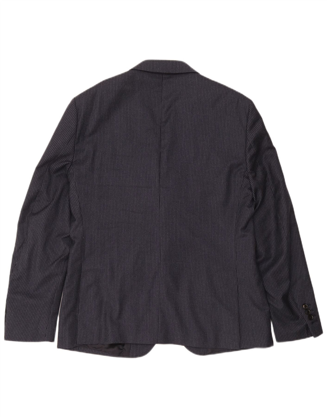 Reiss Mens 2 Button Blazer Jacket UK 40 Large Navy Blue Pinstripe Wool