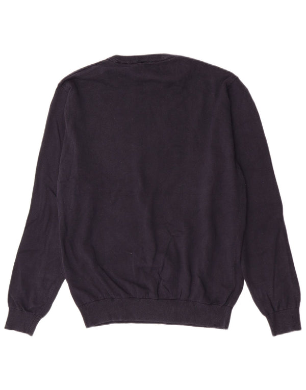 Pierre Cardin Mens Crew Neck Jumper Sweater Medium Navy Blue Cotton