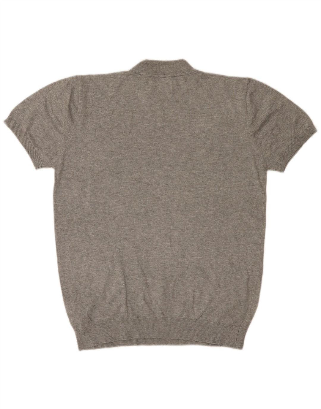 ZARA Womens Short Sleeve Turtle Neck Jumper Sweater UK 16 Large Grey