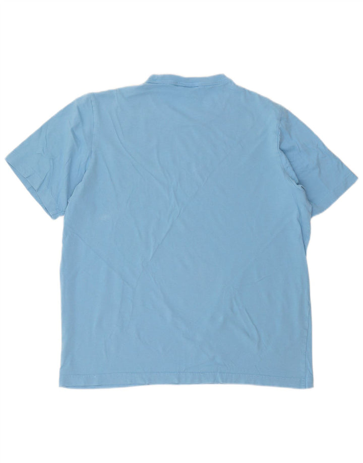 Adidas Mens T-Shirt Top Large Blue Cotton