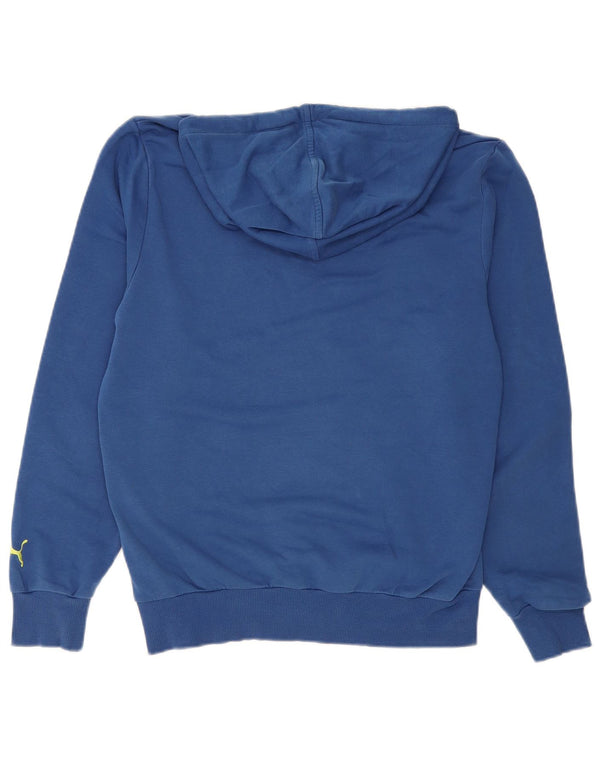 PUMA Mens Graphic Hoodie Jumper Small Blue