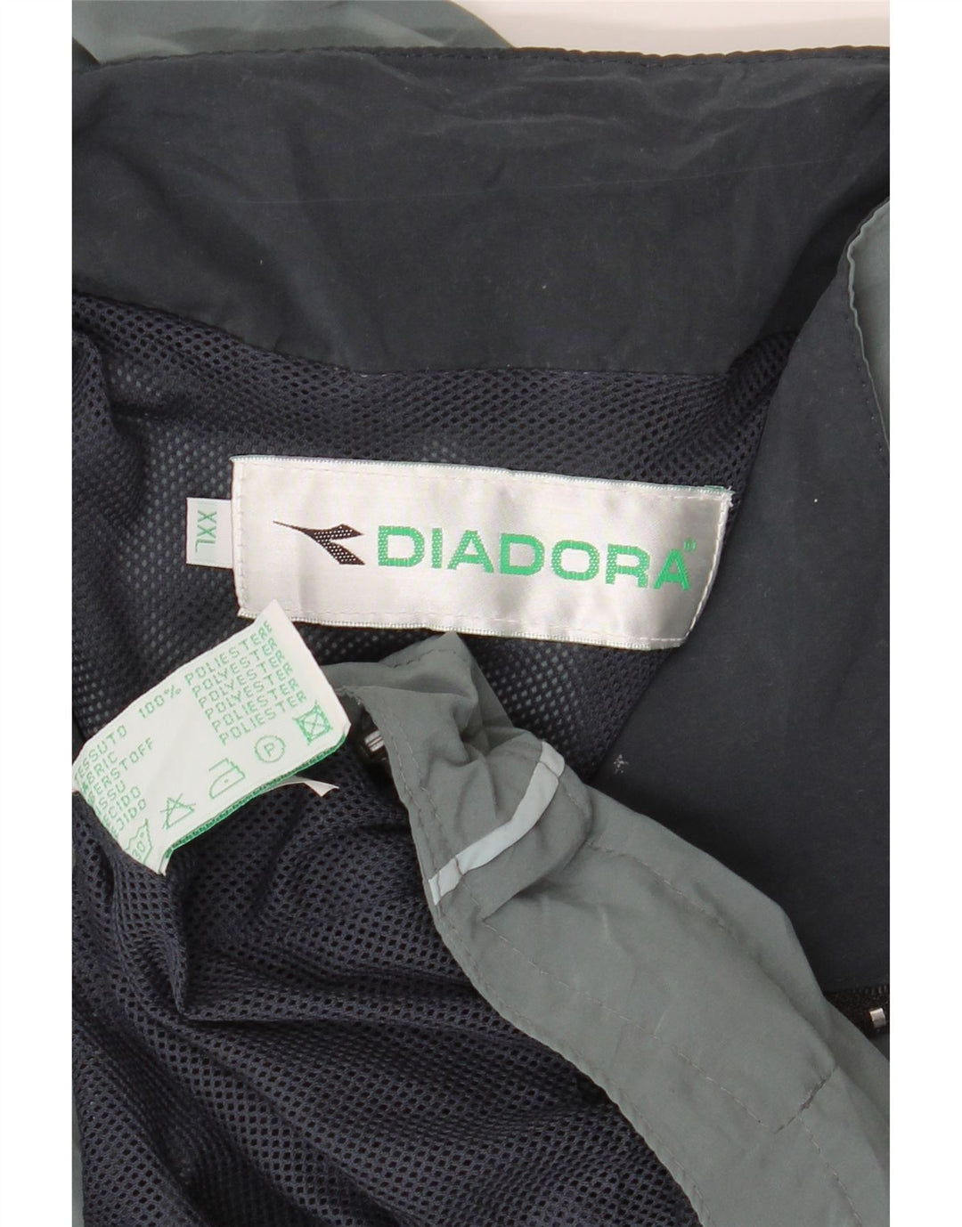 DIADORA Mens Tracksuit Top Jacket 2XL Grey Polyester