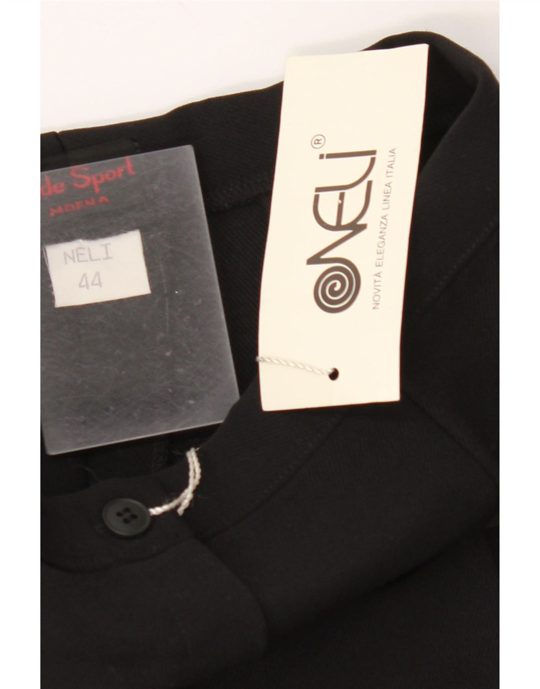 VINTAGE Womens High Waist Suit Trousers IT 44 Medium W26 L35 Black