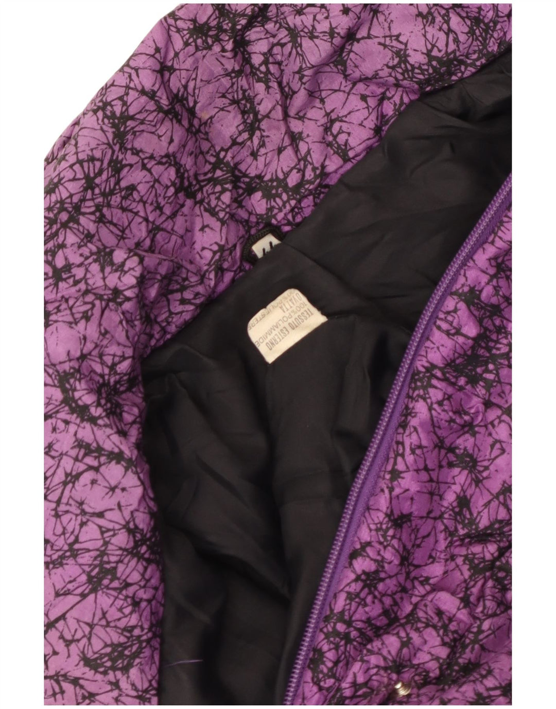 Vintage Womens Abstract Pattern Windbreaker Jacket IT 44 Medium Purple
