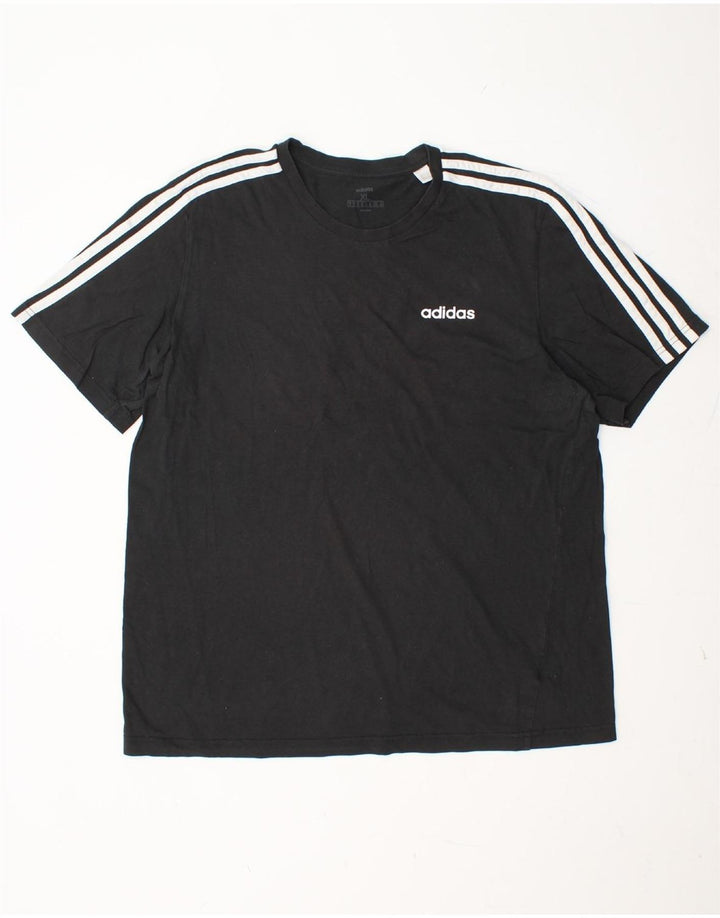 ADIDAS Mens T-Shirt Top XL Black Cotton