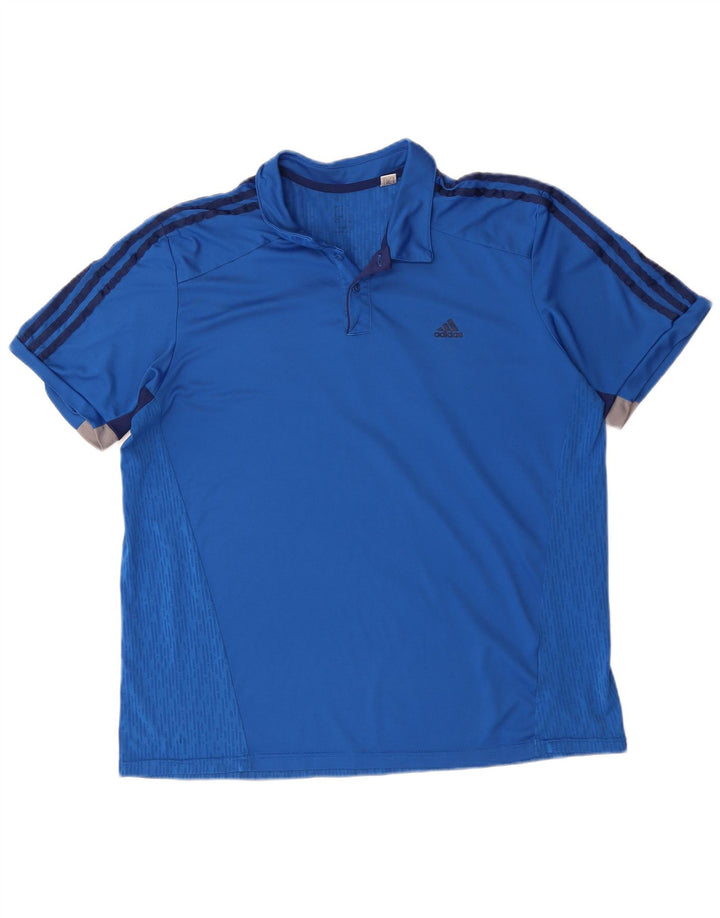 Adidas Mens Climacool Polo Shirt Large Blue