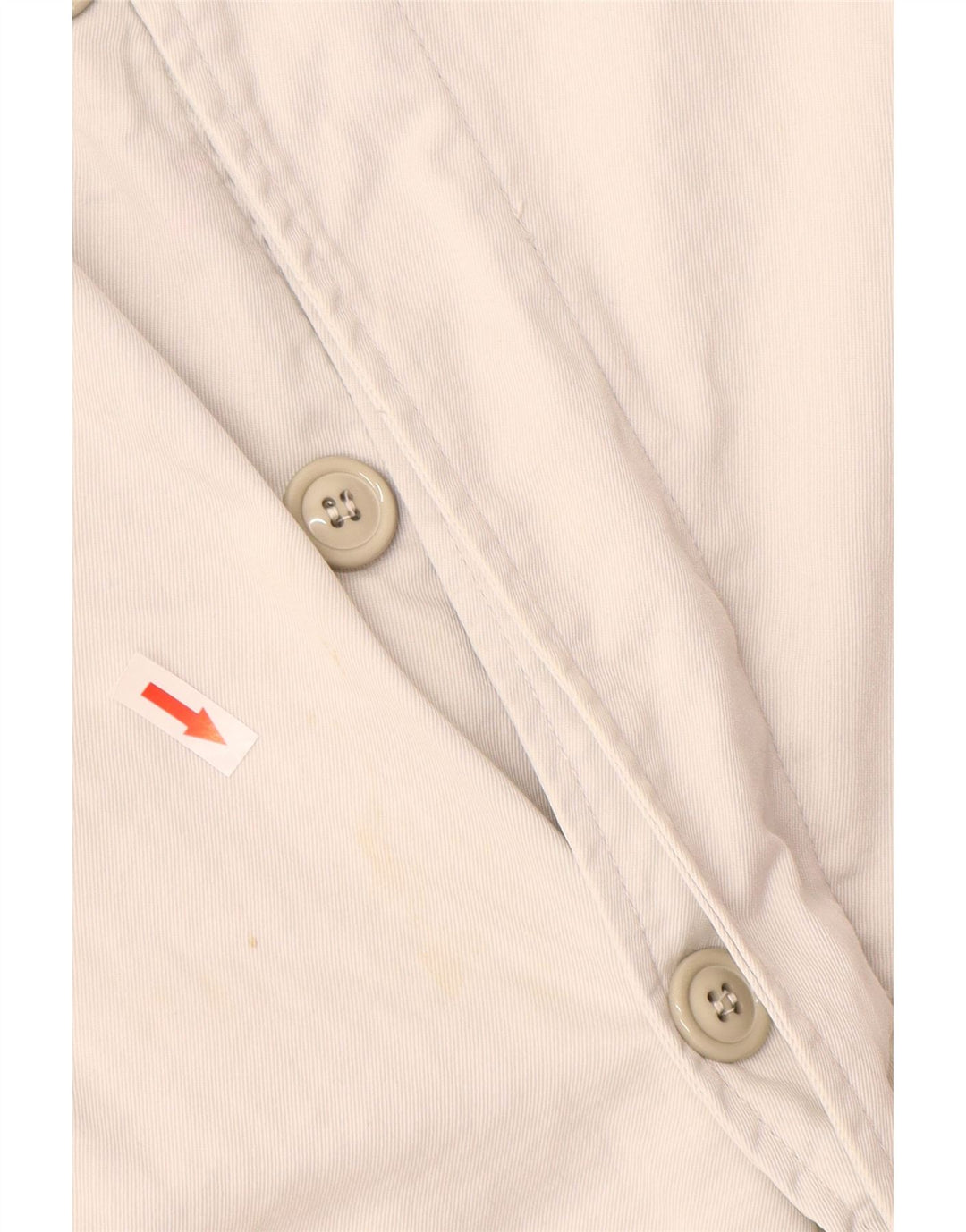 Uniform Mens Graphic Overcoat UK 40 Large White