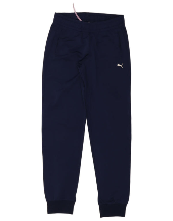 Puma Womens Tracksuit Trousers Joggers UK 10 Small Navy Blue Polyester