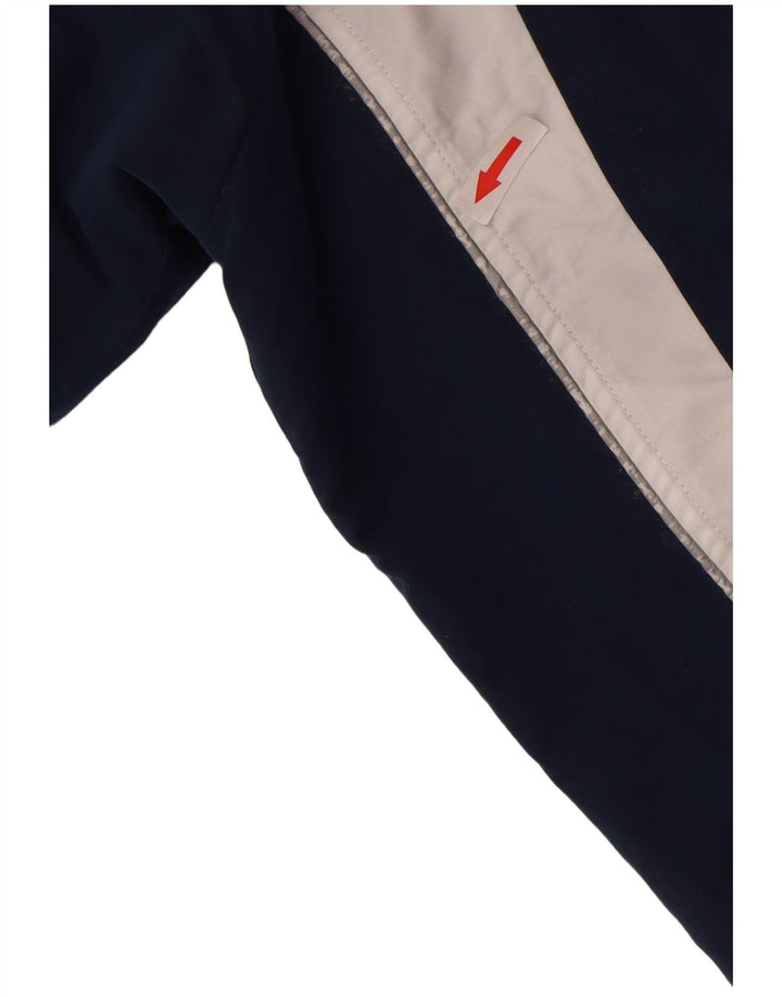 Asics Mens Tracksuit Top Jacket XL Navy Blue Colourblock Polyester