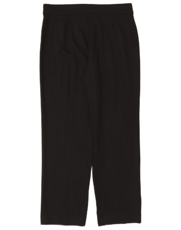 Marks & Spencer Womens Short Casual Trousers UK 12 Medium W30 L27 Black
