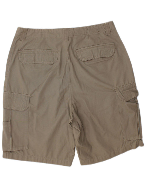 EDDIE BAUER Mens Cargo Shorts W33 Medium Khaki Cotton