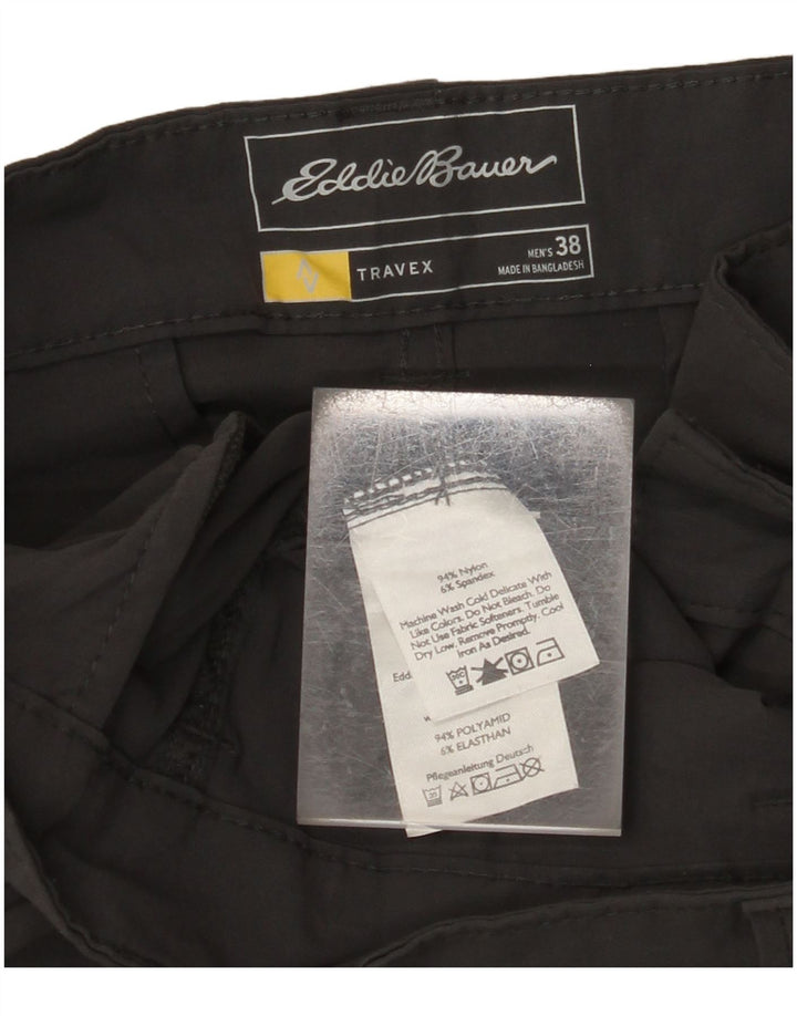 EDDIE BAUER Mens Chino Shorts W38 XL Grey Nylon